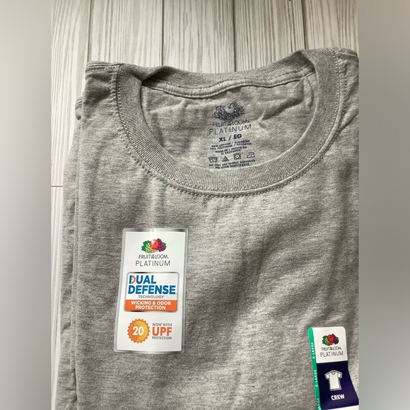 NWT!  Men’s Cotton T-shirt No Pocket Short Sleeve Steel Gray  (XL) - Picture 2 of 6